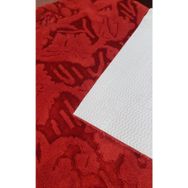 Prizma Bianca 150x200 cm Kırmızı Eskitme Desen Kaymaz Latex Taban Halı