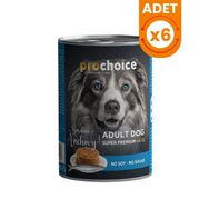 Pro Choice 6x400 gr Adult Sardunya ve Hamsili Yetişkin Köpek Konservesi