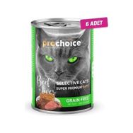 Pro Choice Selective Cat 6x400 gr Biftek Ve Ciğerli Kıyılmış Yetişkin Kedi Konservesi