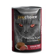 Pro Choice Sığır Etli Şekersiz Tahılsız Ezme 400 gr Yetişkin Kedi Konservesi