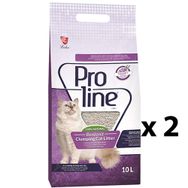 Pro Line 10 x 2 lt Doğal Topaklanan İnce Taneli Lavanta Kokulu Kedi Kumu