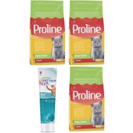 Pro Line Tavuklu 3x1,2 kg Yavru Kedi Maması + 100 gr Malt Paste