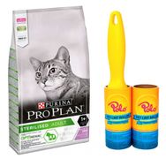 Pro Plan 1.5 kg Sterilised Kıısırlaştırılmış Kediler İçin Tavuklu ve Hindili Kedi Maması + Polo Tüy Toplama Rulosu