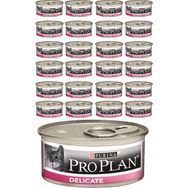 Pro Plan 85 gr 24 Adet Delicate Hindi Etli Kedi Konservesi