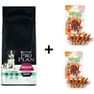 Pro Plan Kuzulu 12 kg Yavru Köpek Maması + 2x80 gr Wooc Ödül