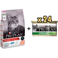 Pro Plan Senior Somonlu 3 kg Yaşlı Kedi Maması + 24x85 gr Sterilised Ton ve Somonlu Kısırlaştırılmış Kedi Konservesi