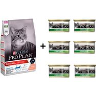 Pro Plan Senior Somonlu 3 kg Yaşlı Kedi Maması + 6x85 gr Sterilised Ton ve Somonlu Kısırlaştırılmış Kedi Konservesi