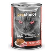 Prochoice 12x400 gr Adult Cat Sterilised Lamb Pate Kedi Konservesi