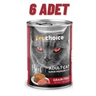 Prochoice Biftekli 6x400 gr Yetişkin Konserve Kedi Maması