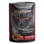 Prochoice Sığır Etli Şekersiz Tahılsız Ezme 400 gr Yetişkin Kedi Konservesi