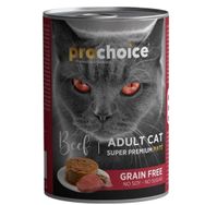 Prochoice Tahılsız Sığır Etli Ezme 12x400 gr Konserve Kedi Maması