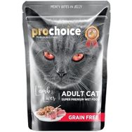 Prochoice Yetişkin Kediler İçin Tahılsız Jöle İçinde Kuzu ve Ciğer Parça Etli 24x85 gr Yaş Kedi Maması
