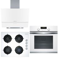 Profilo FRMA325B + OO36P2B10 + DVE6G520 Beyaz Lüks Whitestar Ankastre Set