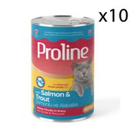 Proline 10x400 gr Somonlu ve Alabalıklı Yetişkin Kedi Konservesi