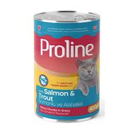 Proline Somonlu ve Alabalıklı Sos İçinde Gravy 6x400 gr Yetişkin Kedi Konservesi