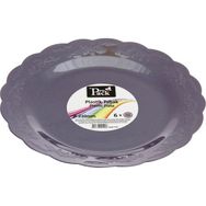 Propack Mor 6'lı 23 cm Kristal Tabak