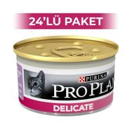 Proplan 24x85 gr Delicate Hassas Hindi Etli Kedi Konservesi