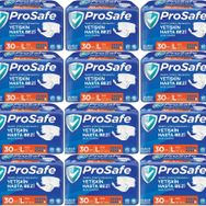 Prosafe 12 Paket 30'lu L-Büyük Boy Bel Bantlı Tekstil Yüzey Yetişkin Hasta Bezi