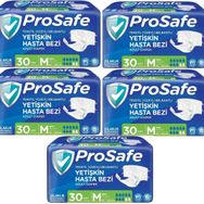 Prosafe 5 Paket 30'lu M-Orta Boy Bel Bantlı Tekstil Yüzey Yetişkin Hasta Bezi
