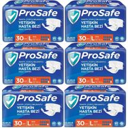Prosafe 6 Paket 30'lu L-Büyük Boy Bel Bantlı Tekstil Yüzey Yetişkin Hasta Bezi