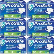 Prosafe 6 Paket 30'lu M-Orta Boy Bel Bantlı Tekstil Yüzey Yetişkin Hasta Bezi