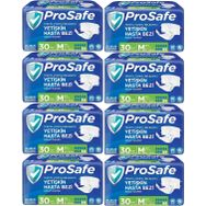 Prosafe 8 Paket 30'lu M-Orta Boy Bel Bantlı Tekstil Yüzey Yetişkin Hasta Bezi
