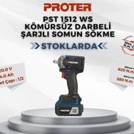 Proter PST 1512 WS Kömürsüz 20V 4.0 Ah Darbeli Şarjlı Somun Sökme Makinesi