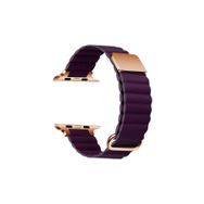 PSR aksesuar Watch 42 mm Uyumlu KRD-78 Mürdüm PU Deri Strap Kayış Kordon
