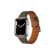 PSR aksesuar Watch 7 41 mm Uyumlu KRD-76 Gri PU Deri Strap Kayış Kordon