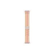 PSR aksesuar Watch 7 41 mm Uyumlu KRD-91 Pembe Hasır Strap Kayış Kordon