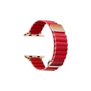 PSR aksesuar Watch 7 45 mm Uyumlu KRD-78 Kırmızı PU Deri Strap Kayış Kordon
