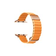 PSR aksesuar Watch 7 45 mm Uyumlu KRD-78 Turuncu PU Deri Strap Kayış Kordon