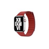 PSR aksesuar Watch Ultra 49 mm Uyumlu KRD-09 Kırmızı Deri Lop Strap Kayış Kordon