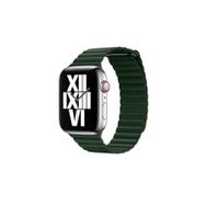 PSR aksesuar Watch Ultra 49 mm Uyumlu KRD-09 Koyu Yeşil Deri Lop Strap Kayış Kordon
