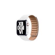 PSR aksesuar Watch Ultra 49 mm Uyumlu KRD-34 Beyaz Deri Strap Kayış Kordon