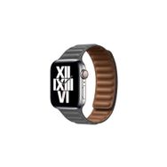 PSR aksesuar Watch Ultra 49 mm Uyumlu KRD-34 Gri Deri Strap Kayış Kordon