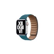 PSR aksesuar Watch Ultra 49 mm Uyumlu KRD-34 Petrol Mavi Deri Strap Kayış Kordon