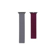 PSR aksesuar Watch Ultra 49 mm Uyumlu KRD-52 Gri-Kırmızı Strap Kayış Kordon