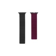 PSR aksesuar Watch Ultra 49 mm Uyumlu KRD-52 Siyah-Kırmızı Hasır Strap Kayış Kordon