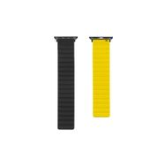 PSR aksesuar Watch Ultra 49 mm Uyumlu KRD-52 Siyah-Sarı Strap Kayış Kordon