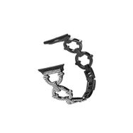 PSR aksesuar Watch Ultra 49 mm Uyumlu KRD-57 Siyah Metal Strap Kayış Kordon