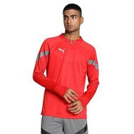 Puma 65737501 Kırmızı Teamfinal Training 1/4 Zip Erkek Futbol Antrenman Uzun Kollu Üst