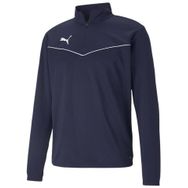 Puma 65739406 Lacivert Teamrise 1/4 Zip Top Erkek Futbol Antrenman Uzun Kollu T-shirt