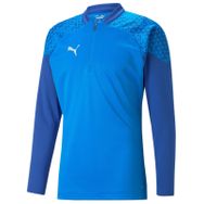 Puma 65798202 Mavi Teamcup Training 1/4 Zip Top Erkek Futbol Uzun Kollu Antrenman Üstü