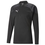 Puma 65798203 Siyah Teamcup Training 1/4 Zip Top Erkek Futbol Uzun Kollu Antrenman Üstü