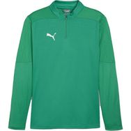 Puma 65855105 Yeşil Teamfinal Training 1/4 Zip Futbol Antrenman Uzun Kollu Erkek T-Shirt