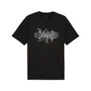 Puma 68345901 Graphics Skateboard Siyah Günlük Stil Erkek T-Shirt