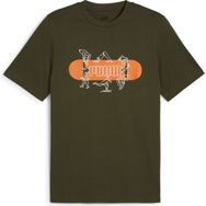 Puma 68345970 Graphics Skateboard Yeşil Günlük Stil Erkek T-Shirt