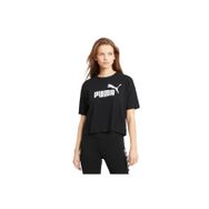 Puma 68497201 Siyah Essentials Cropped Kadın Günlük Stil T-Shirt