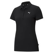 Puma Ess Polo Black-Cat Polo Yaka Kadın T-shirt